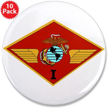 1MAW - M01 - 01 - 1st Marine Aircraft Wing with Text - 3.5" Button (10 pack) - Click Image to Close
